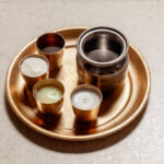 Copper Pooja Plate with Kalash